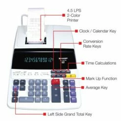 Sharp 12-digit Comp-printing Calculator #EL-1197P111 Telrol -Winkel APLI 1125143 2