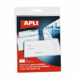 Naambadge Met Plastic Clip