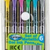 6 Metallic Gelpennen In Etui Centr 87402 -Winkel APLI 157402