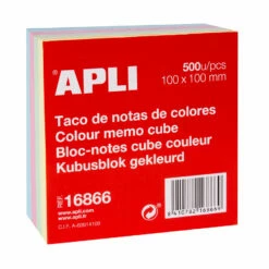 Verlijmd Memoblok 100 X 100 Mm Pastelkleuren