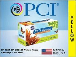 PCI Toner Cartridge Voor HP125A Geel #CB542A-PCI