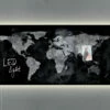 Sigel SI-GL409 Glasmagneetbord Artverum LED 910x460x15 Wereldkaart -Winkel APLI 4004360825903 0