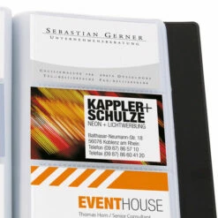 Sigel SI-VZ172 Visitekaartmap Kunstleer Zwart Voor 192 Kaarten -Winkel APLI 4004360833670 2