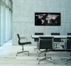 Sigel SI-GL270 Glasmagneetbord Artverum 910x460x15mm Wereldkaart -Winkel APLI 4004360836060 3