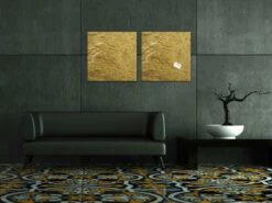 Sigel SI-GL262 Glasmagneetbord Artverum 480x480x15mm Goud Metallic -Winkel APLI 4004360836145 2