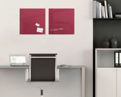 Sigel SI-GL272 Glasmagneetbord Artverum 480x480x15mm Bessenrood -Winkel APLI 4004360836220 2