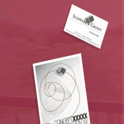 Sigel SI-GL272 Glasmagneetbord Artverum 480x480x15mm Bessenrood -Winkel APLI 4004360836220 8