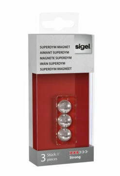 Sigel SI-GL702 Magneet Voor Glasbord Kogel 12,7mm Strong 3 Stuks -Winkel APLI 4004360843211 3