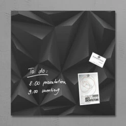 Sigel SI-GL257 Glasmagneetbord Artverum 480x480x15mm Black Diamond