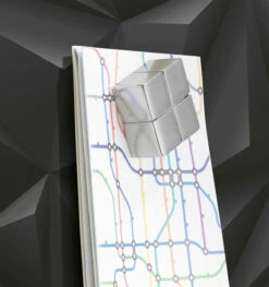 Sigel SI-GL257 Glasmagneetbord Artverum 480x480x15mm Black Diamond -Winkel APLI 4004360844041 3