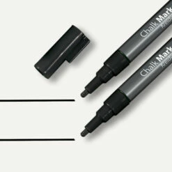Sigel SI-GL177 Krijtmarker 1-2mm Afwasbaar 2 Stuks Zwart