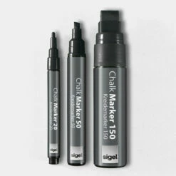 Sigel SI-GL177 Krijtmarker 1-2mm Afwasbaar 2 Stuks Zwart -Winkel APLI 4004360850165 4