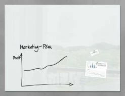 Sigel SI-GL211 Glasmagneetbord XL Artverum 1200x900x18mm Wit