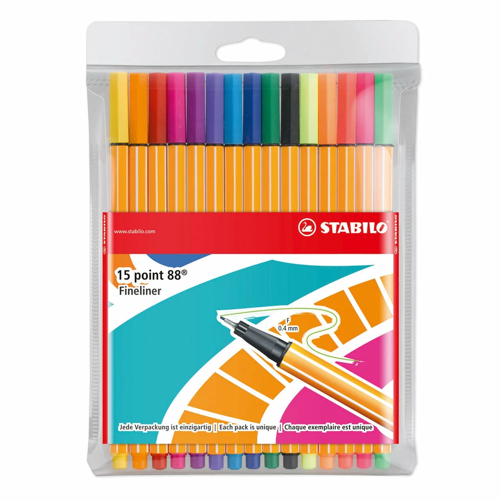 Stabilo Style Me Up Fineliner P88 15 Stuks Assorti Stabilo Style Me Up Fineliner P88 15 Stuks Assorti -Winkel APLI 4006381530538 1