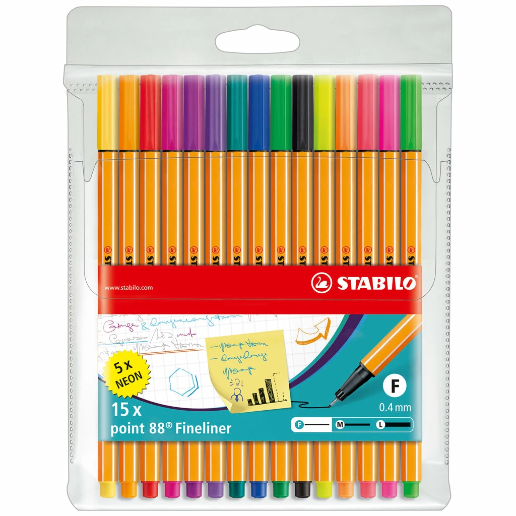Stabilo Style Me Up Fineliner P88 15 Stuks Assorti Stabilo Style Me Up Fineliner P88 15 Stuks Assorti -Winkel APLI 4006381530538 2