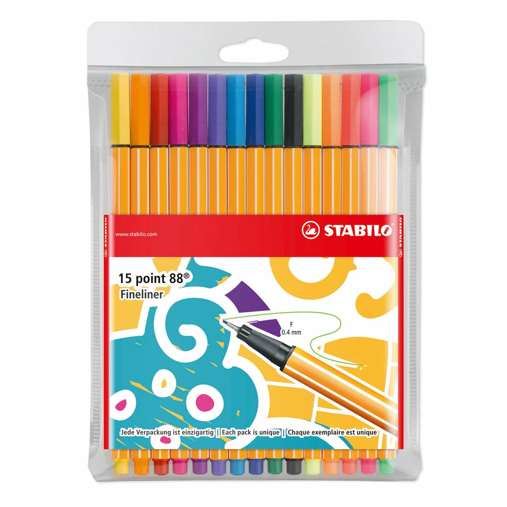 Stabilo Style Me Up Fineliner P88 15 Stuks Assorti Stabilo Style Me Up Fineliner P88 15 Stuks Assorti -Winkel APLI 4006381530538 4
