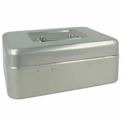 Westcott AC-E51001-ZI Geldkist 200x161x90mm Zilver, Kunststof Inzet Met 3 Vakken -Winkel APLI 4027521523876 4