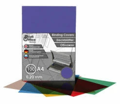 ProfiOffice PO-59021 Schutbladen A4 200 Micron 100 Stuks Transparant Violet Mat/glossy