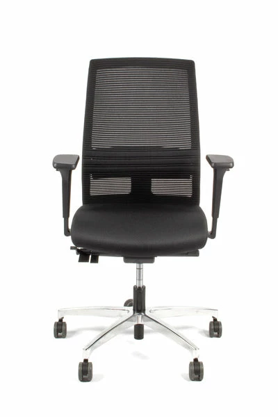 Linea Fabbrica Omnia 01 Zwart/Zwart Bureaustoel Met 3D Armleuning + Aluminium Voet 4 Linea Fabbrica Omnia 01 Zwart/Zwart Bureaustoel Met 3D Armleuning + Aluminium Voet - Afbeelding 2