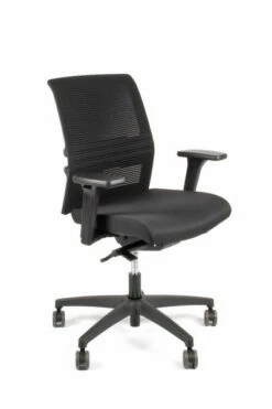 Linea Fabbrica Omnia 02 Zwart/Zwart Bureaustoel Met 3D Armleuning -Winkel APLI 8033540636158 1