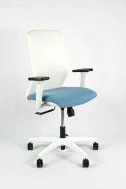 Geen Merk LF-2021525 Bureaustoel Linea Tekna White 01 L.blauw/wit Met 3D Armleuning -Winkel APLI 8033540636233 1