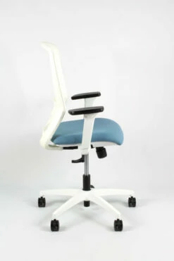 Geen Merk LF-2021525 Bureaustoel Linea Tekna White 01 L.blauw/wit Met 3D Armleuning -Winkel APLI 8033540636233 3