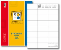 SOHO Etiketten A4 70x37mm 10 Vel A 24 Stuks