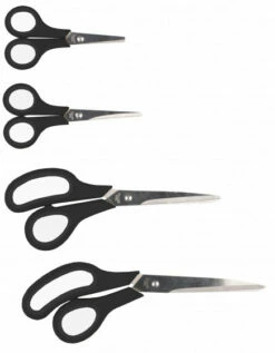 Alpina Scharenset RVS Zwart/zilver 4 Stuks