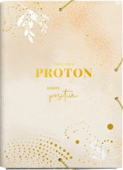 Elasto-/foldermap A4 34 X 24 Cm Karton Ivoorwit/goud