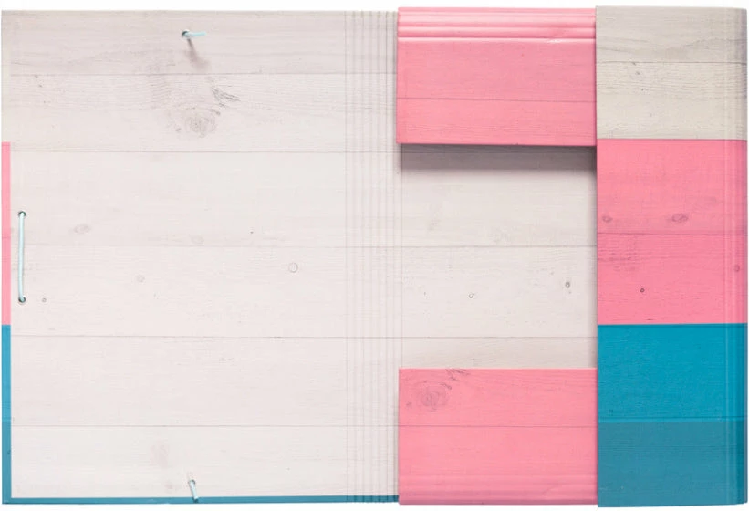 Elasto-/foldermap California A4 34 X 24 Cm Blauw/roze - Afbeelding 3