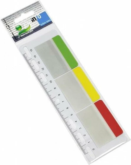 Indextabs Op Liniaal 50 X 38 Mm Folie 3 X 10 Vellen - Afbeelding 2