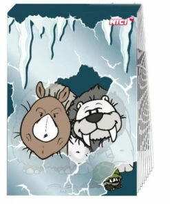 Nici Schrijfblok Stone Age Friends 10 X 15 Cm Papier Blauw