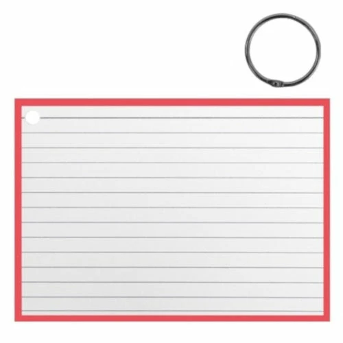 flashcard met clipring A6 papier wit/rood 50 stuks Flashcard Met Clipring A6 Papier Wit/rood 50 Stuks -Winkel APLI verhaak flashcard met clipring a6 papier wit rood 50 stuks 415173 1591876277
