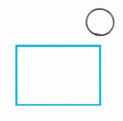 Flashcard Met Clipring Blanco A7 Papier Wit/blauw 50 Stuks